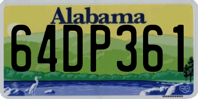 AL license plate 64DP361