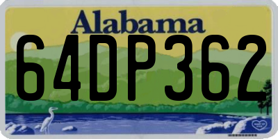AL license plate 64DP362