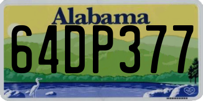 AL license plate 64DP377