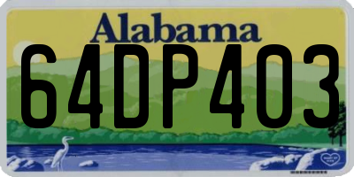 AL license plate 64DP403