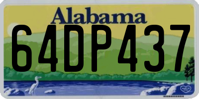 AL license plate 64DP437