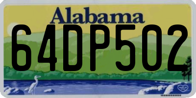 AL license plate 64DP502