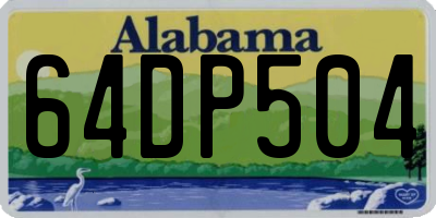 AL license plate 64DP504