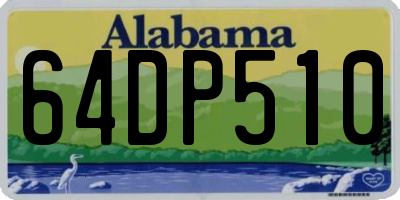 AL license plate 64DP510