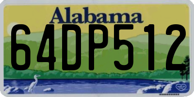 AL license plate 64DP512