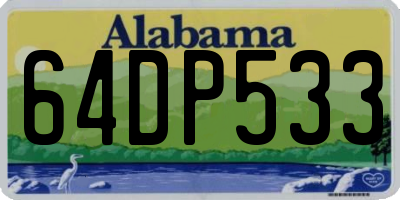 AL license plate 64DP533