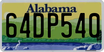 AL license plate 64DP540