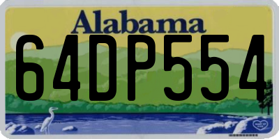 AL license plate 64DP554