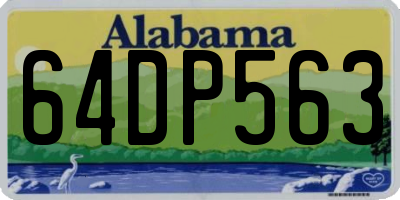 AL license plate 64DP563
