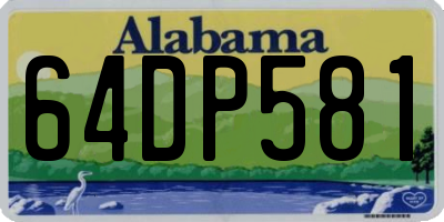 AL license plate 64DP581
