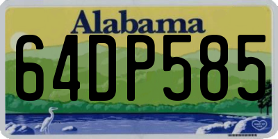 AL license plate 64DP585