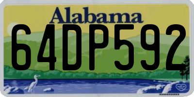 AL license plate 64DP592