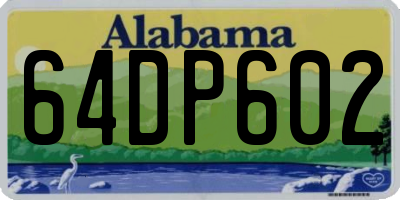 AL license plate 64DP602