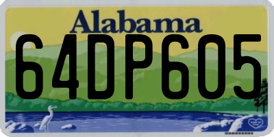 AL license plate 64DP605
