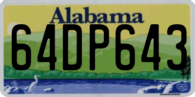AL license plate 64DP643