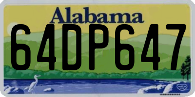 AL license plate 64DP647