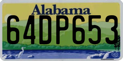 AL license plate 64DP653