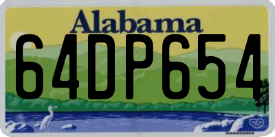 AL license plate 64DP654