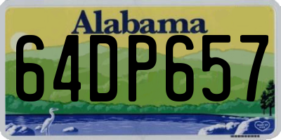 AL license plate 64DP657