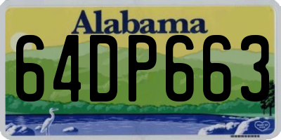 AL license plate 64DP663