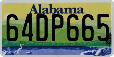 AL license plate 64DP665