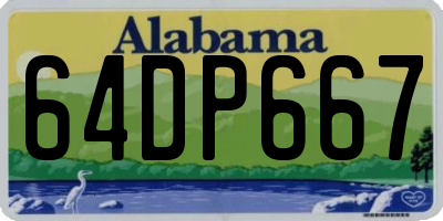 AL license plate 64DP667