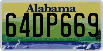 AL license plate 64DP669