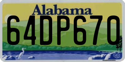 AL license plate 64DP670