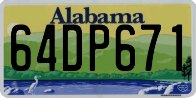 AL license plate 64DP671