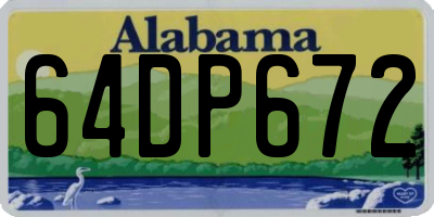 AL license plate 64DP672