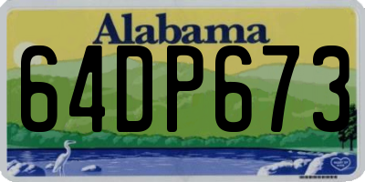 AL license plate 64DP673