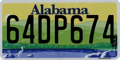 AL license plate 64DP674