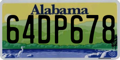 AL license plate 64DP678