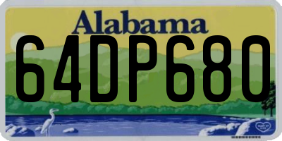 AL license plate 64DP680