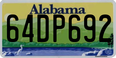 AL license plate 64DP692