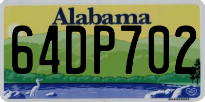 AL license plate 64DP702