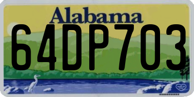 AL license plate 64DP703