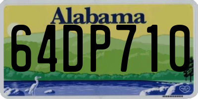 AL license plate 64DP710