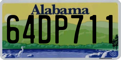 AL license plate 64DP711
