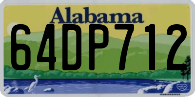 AL license plate 64DP712
