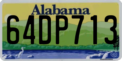 AL license plate 64DP713