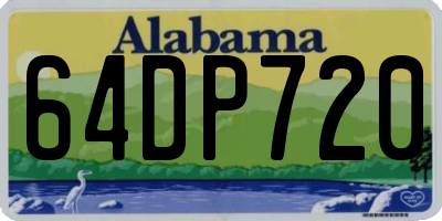 AL license plate 64DP720