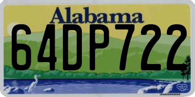 AL license plate 64DP722