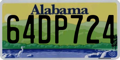 AL license plate 64DP724
