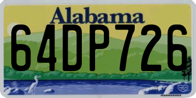 AL license plate 64DP726
