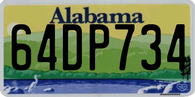 AL license plate 64DP734