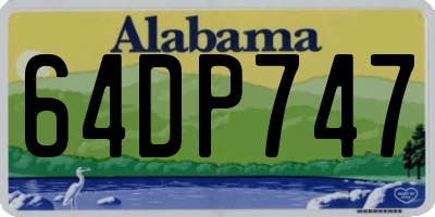 AL license plate 64DP747