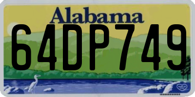 AL license plate 64DP749