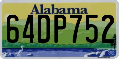 AL license plate 64DP752