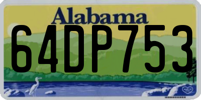 AL license plate 64DP753